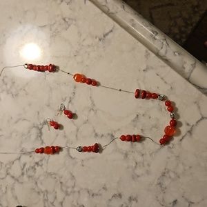 Red Jewelry Set